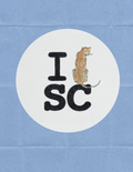 I Love SC Leopard Pin
